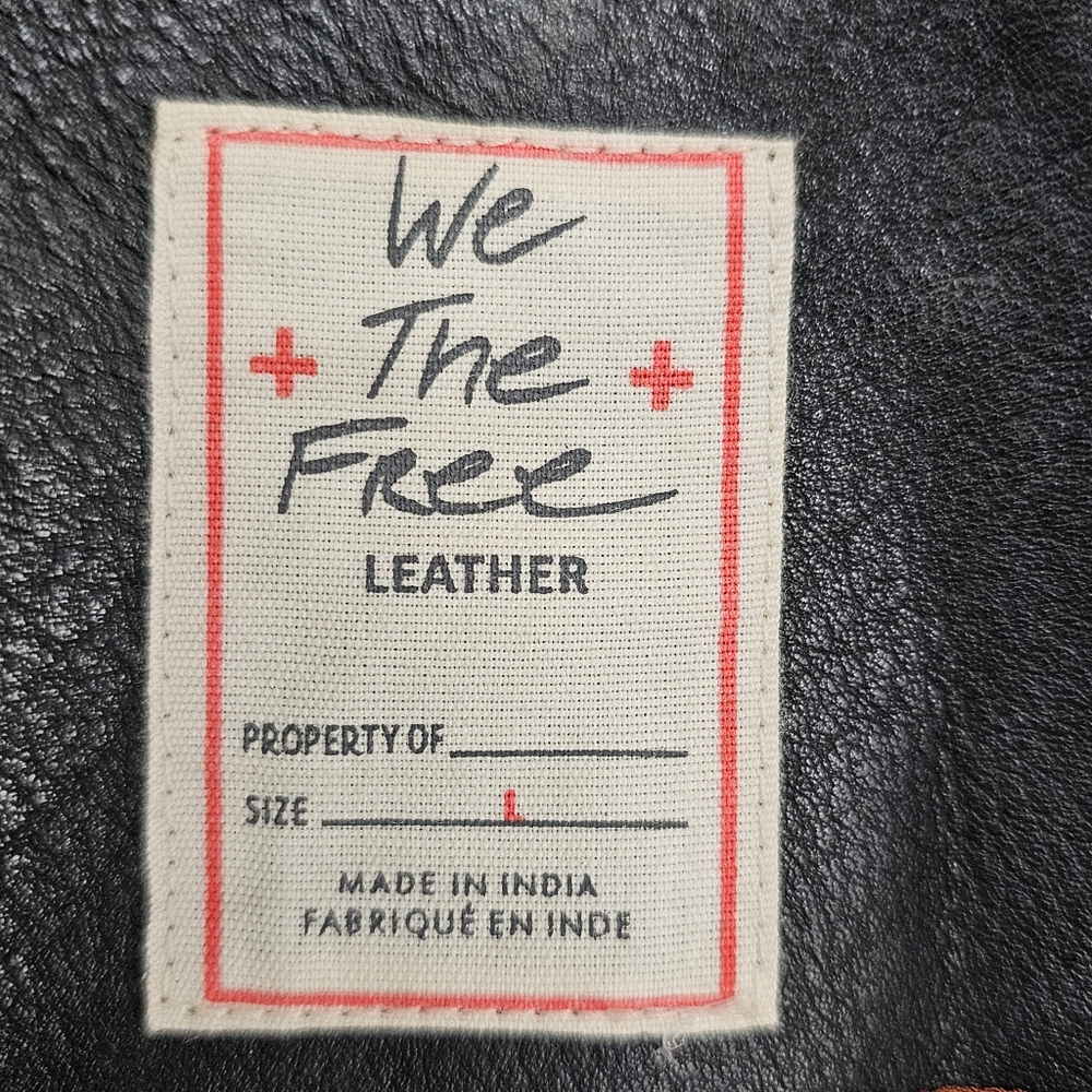 NWOT FREE PEOPLE JEALOUSY LEATHER MOTO JACKET Sz Large - Picture 10 of 16